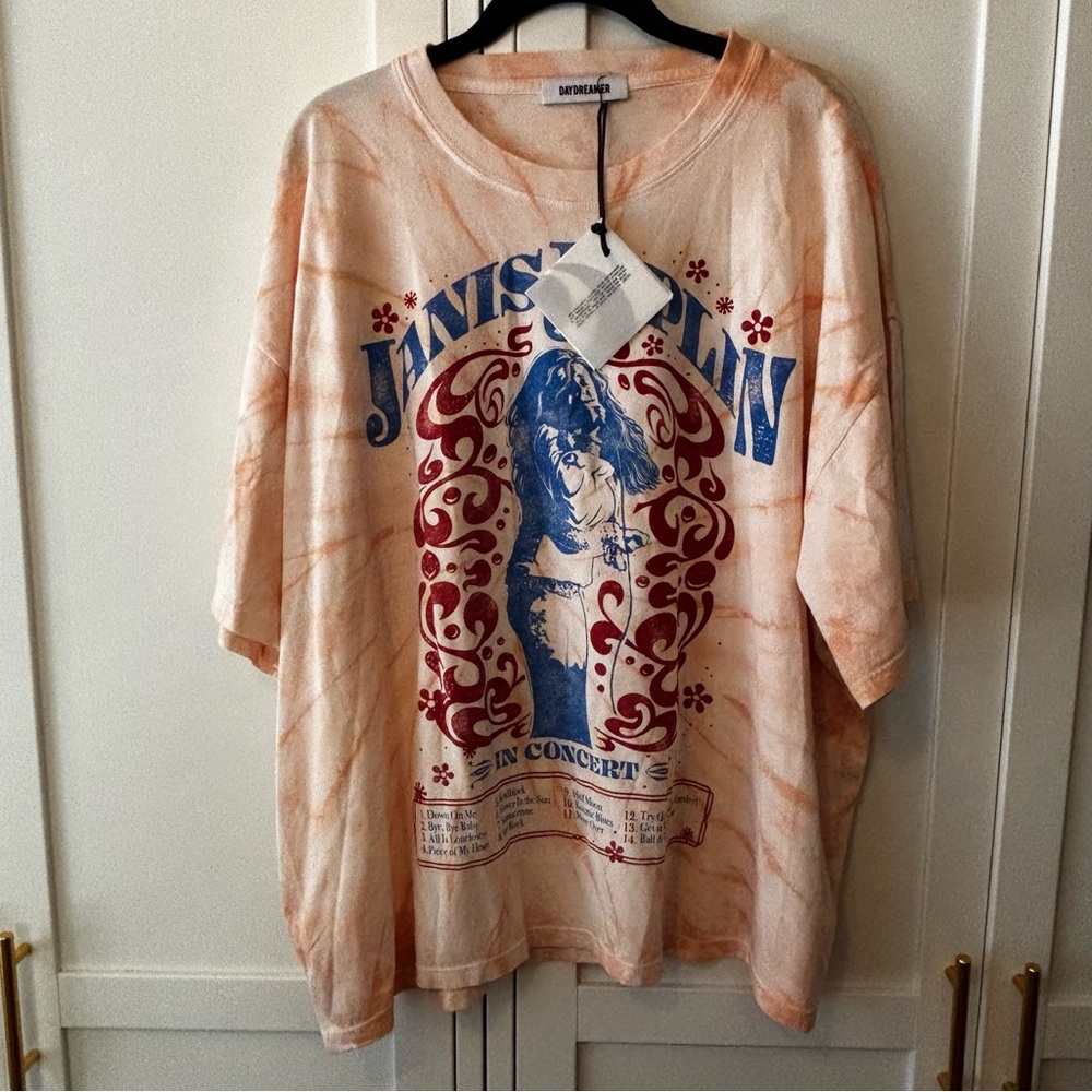 Daydreamer Janis Joplin Shirt One Sized Oversized Tie Dye